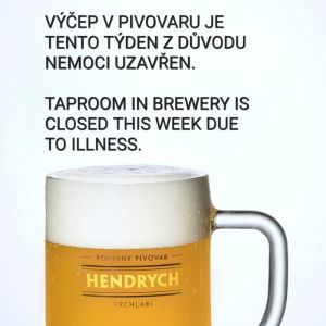 Výčep v pivovaru je tento týden uzavřen.