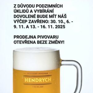 Na výčepu uklízíme a vybíráme si dovolenou.